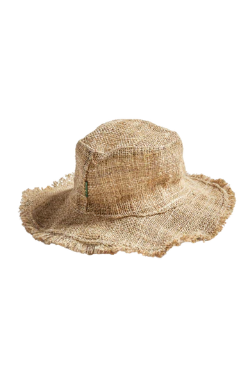 Numbat Hemp Frayed Edge Safari Hat - Nundle Natural Skin