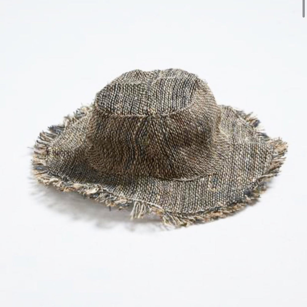 Numbat Hemp Frayed Edge Safari Hat - Nundle Natural Skin