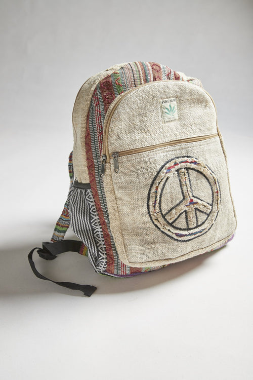 Numbat Peace Sign Hemp Backpack